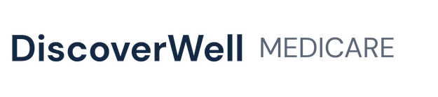 DiscoverWell Medicare logo with 'DiscoverWell' in dark blue and 'MEDICARE' in lighter blue text